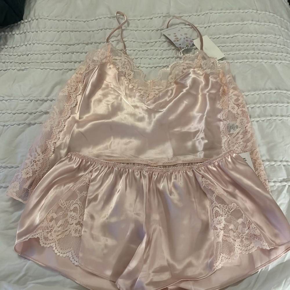 In bloom lingerie pajamas satin cami and matching shorts set